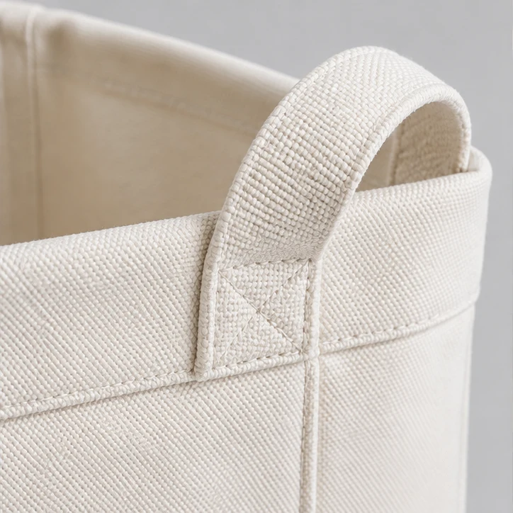 Shelf Soft Basket, Ivory — material and construction detail
