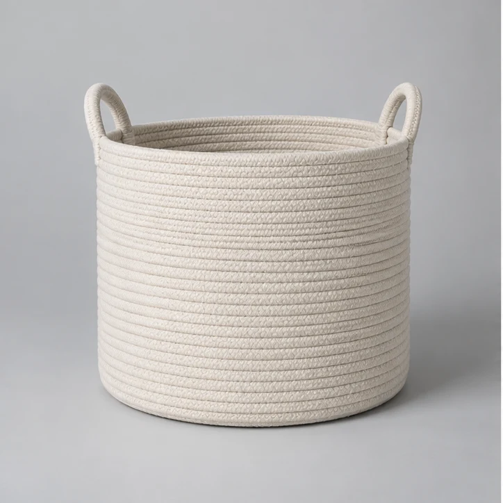Rope Living Basket, Natural — full product view