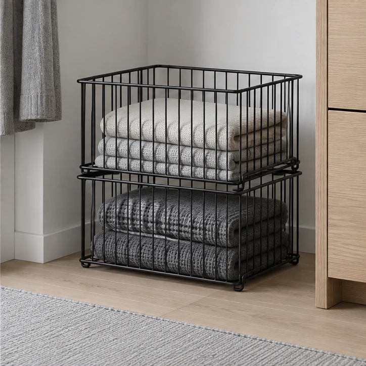 Stack Wire Duo, Black — home setting