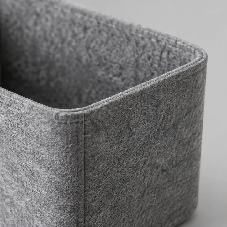Wardrobe Basket Set, Gray — material and construction detail