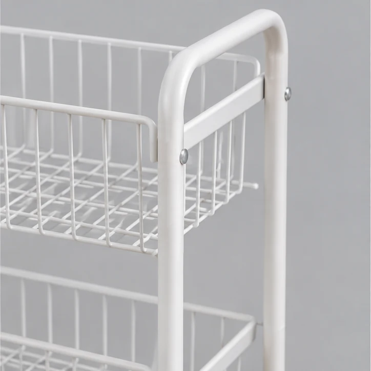 Open Shelf System, White — material and construction detail