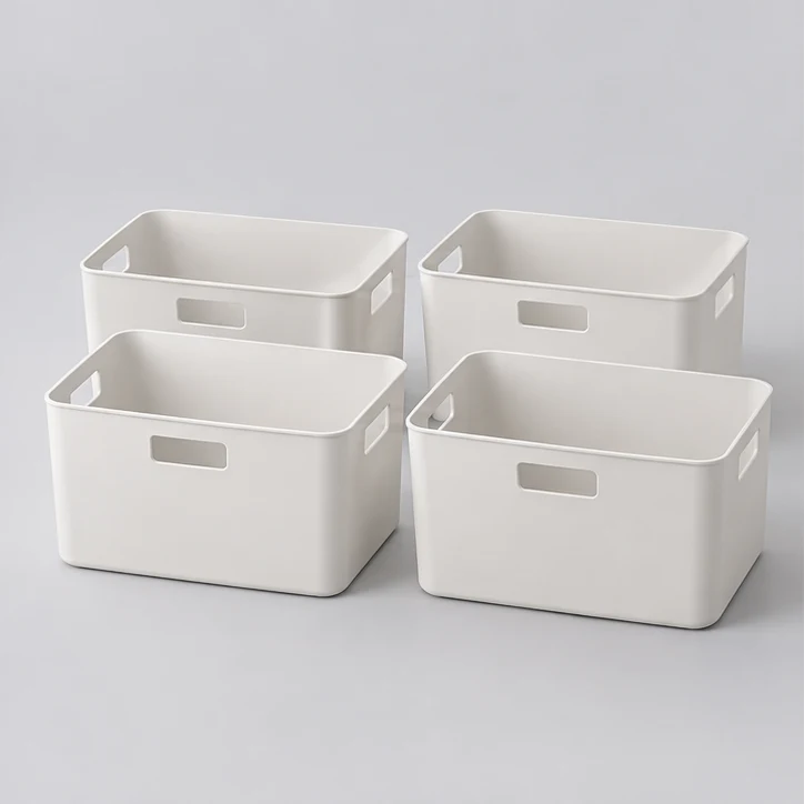 Modular Basket Quartet, Mist white — full product view